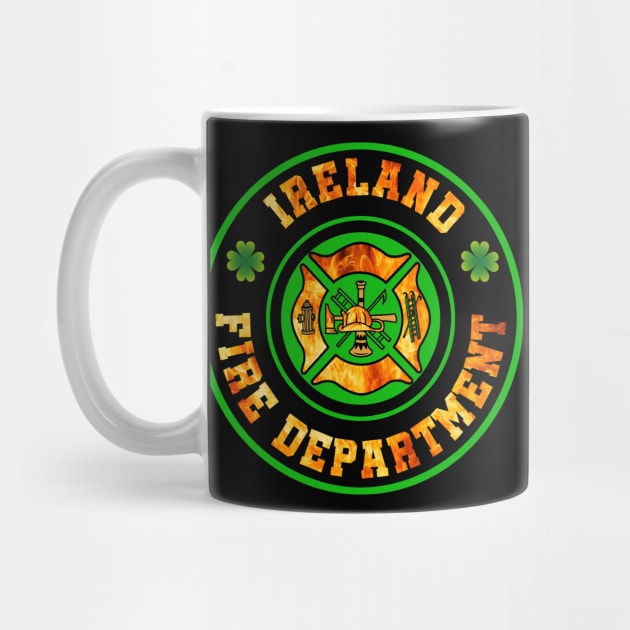 Ireland Fire Department T-Shirt Irish Firefighter Gift Tee by blimbercornbread